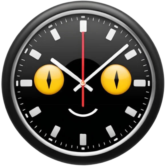 horloge indiquant 18h30 emoji