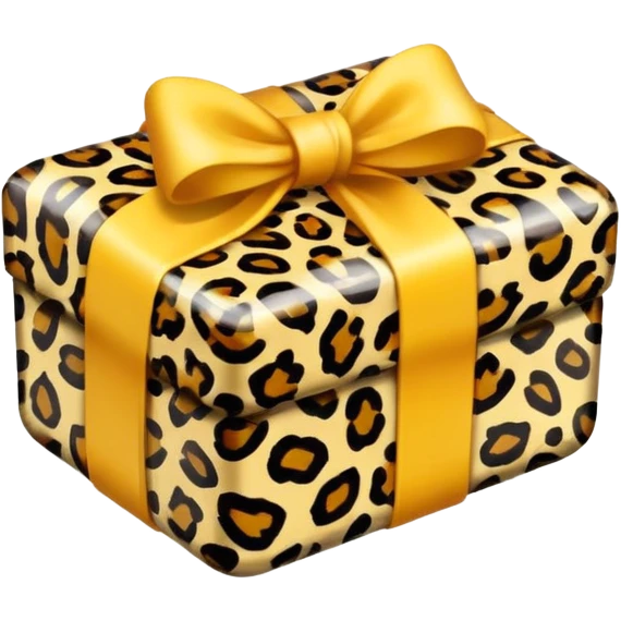 leopard print wrapped candy emoji