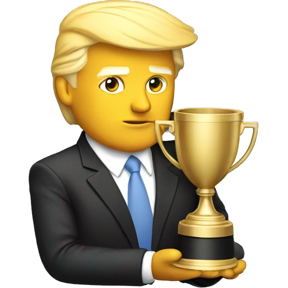 Donald trump with trophy  emoji