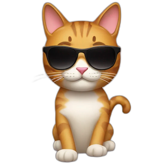 Cool cat with sunglasses emoji