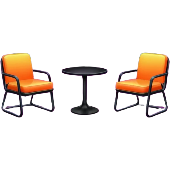 Window , neon reflection, empty chair, Apartment Windows. emoji