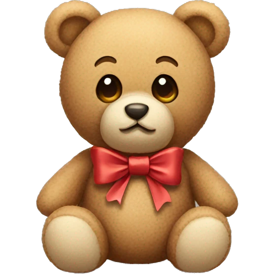 Teddy Bear with a bow  emoji