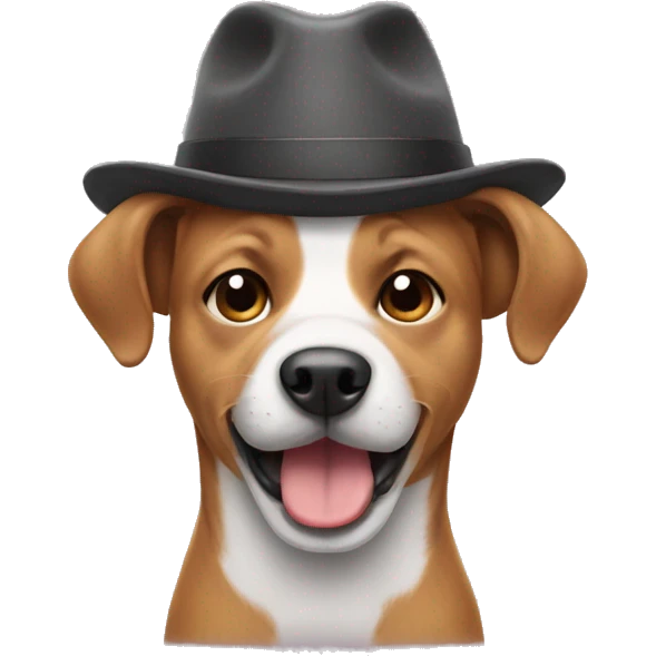 dog wearing a hat emoji