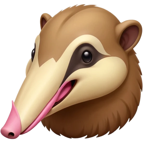 anteater sticking its tongue out emoji