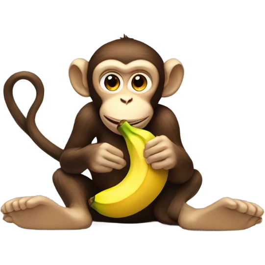 monkey eating banana emoji