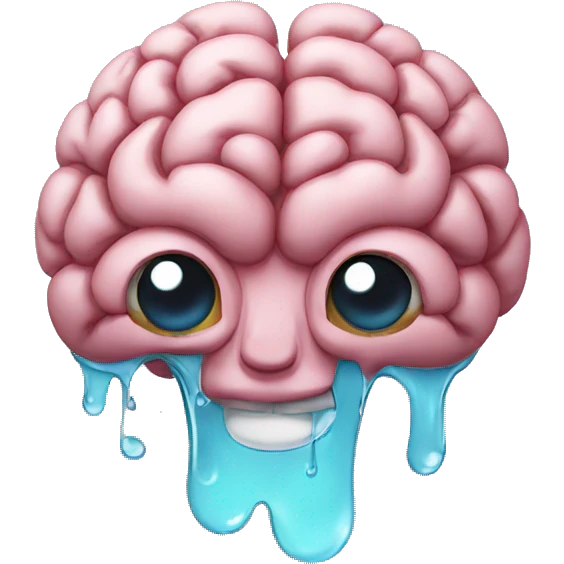 brain that has crying laughing tears emoji