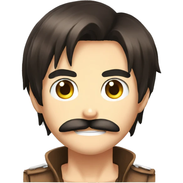 eren yeager with moustache emoji