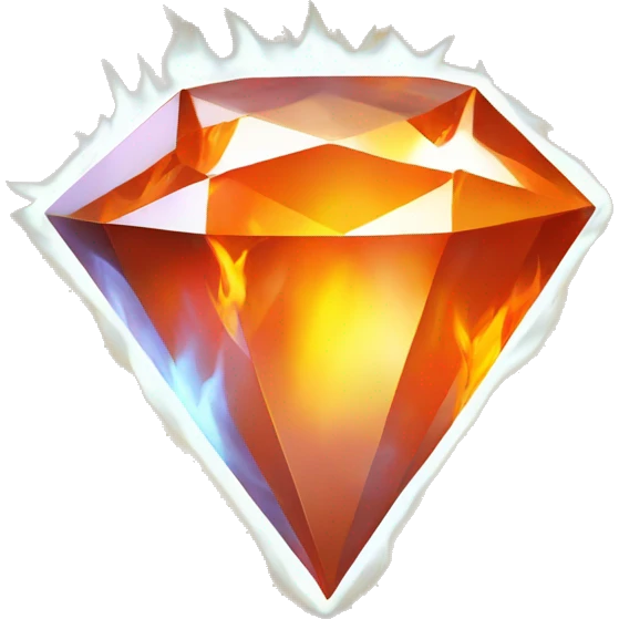  orange diamond on fire that is 🫠 gaming YouTube channel logo  emoji