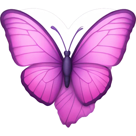 heart pink purple butterfly emoji