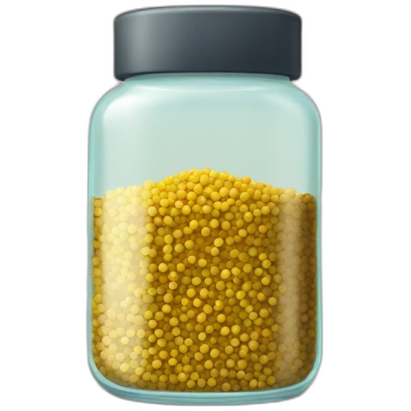 mustard seeds in a short jar emoji