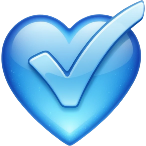 dark blue checkmark with sparkles emoji