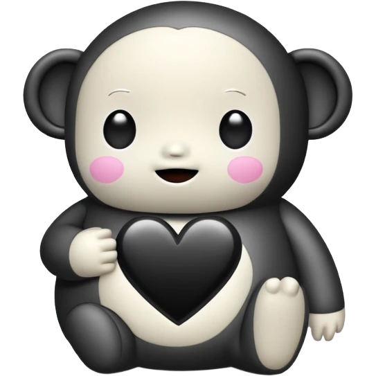 Tellytubby black heart emoji