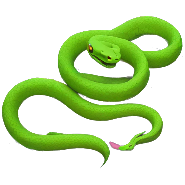 Neon snake emoji