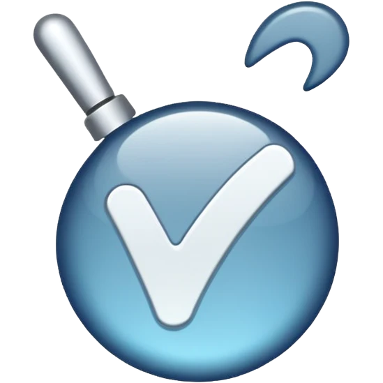 A tick sign with the background as blue emoji