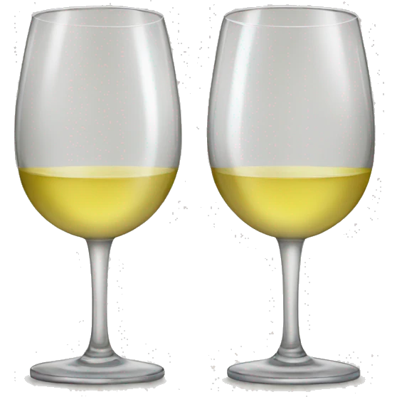 two glases of white wine  emoji