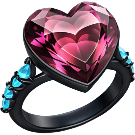 heart with a dark crystal ring emoji