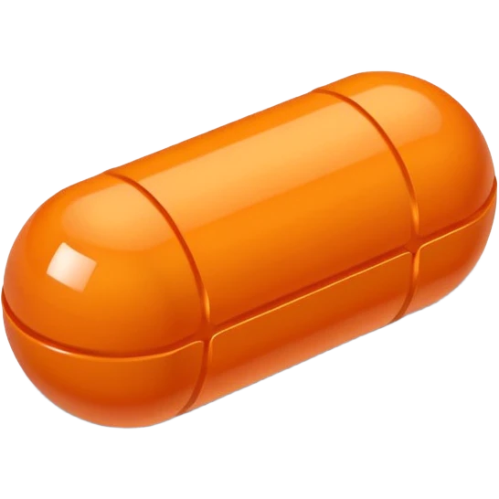 Round orange 30mg adderall with line shodow down center emoji