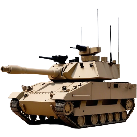 Bradley M2A3 (2019) – Cinematic-realistic Bradley M2A3, its dark sand-colored armor charging forward through a ruined urban landscape. The 25mm Bushmaster cannon fires bursts of tracer rounds as infantry dismount from the rear ramp, moving quickly under cover while the vehicle provides suppressive fire against an unseen enemy. emoji