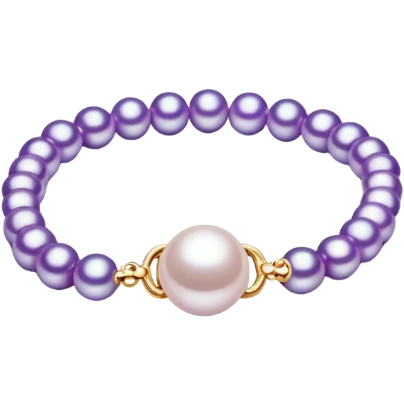 Pearl purple braclet emoji