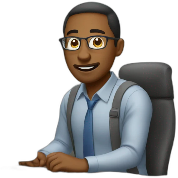 Man work home office emoji