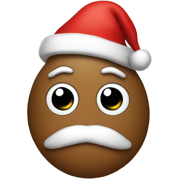 Poop wearing Santa hat emoji