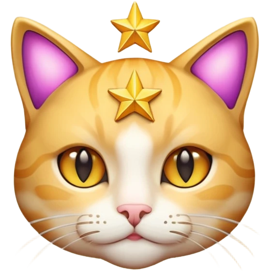 A star with a cat face emoji