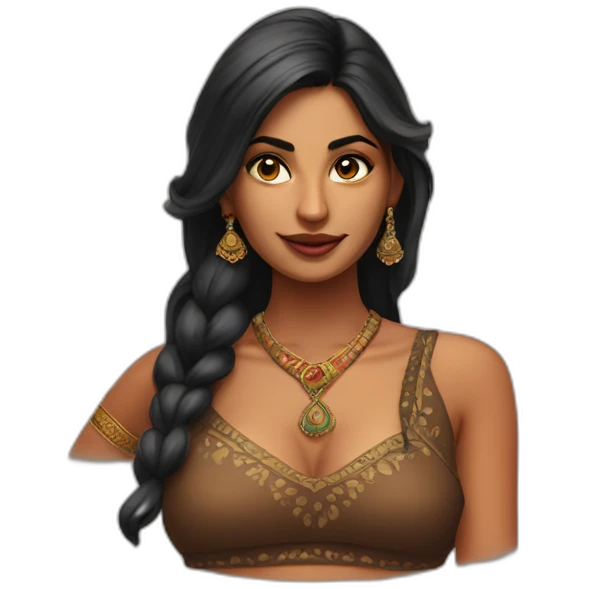 Smoking hot Indian girl emoji