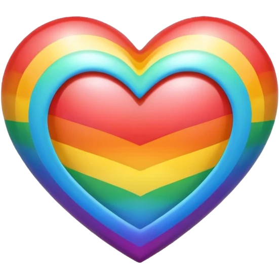 a heart but with the pride flage colors emoji