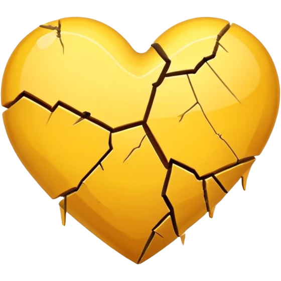 Yellow heart break emoji  emoji