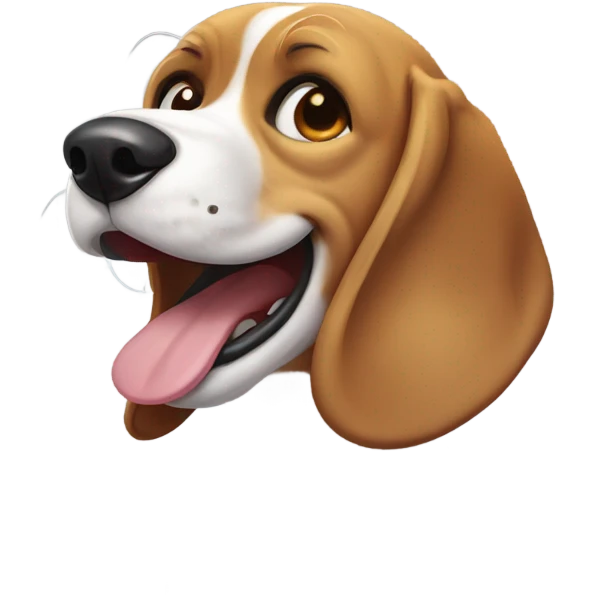Crying laughing beagle emoji