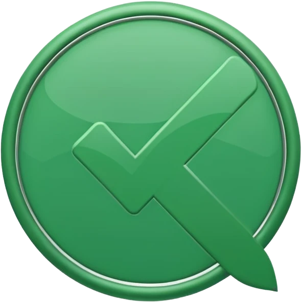 flat check mark symbol in green emoji