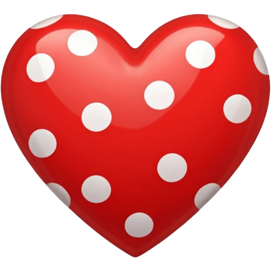 white heart with a polka dot pattern emoji