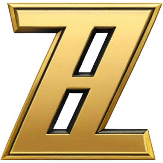 letter Z in black and gold emoji