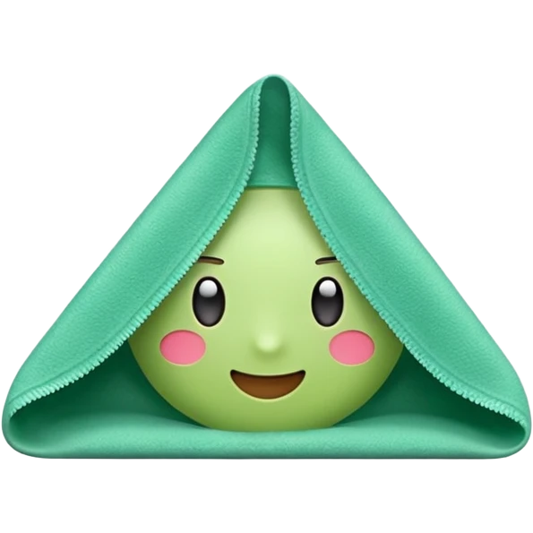green microfiber cloth cleaner emoji
