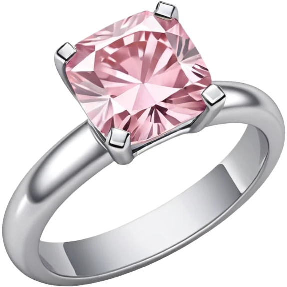 all white diamond ring, plain light pink box emoji  emoji