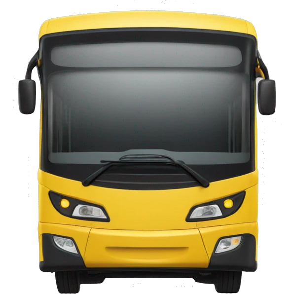 Autobús amarillo feo emoji