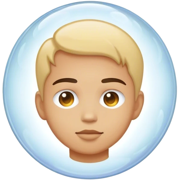 a silhouette of person inside a bubble emoji
