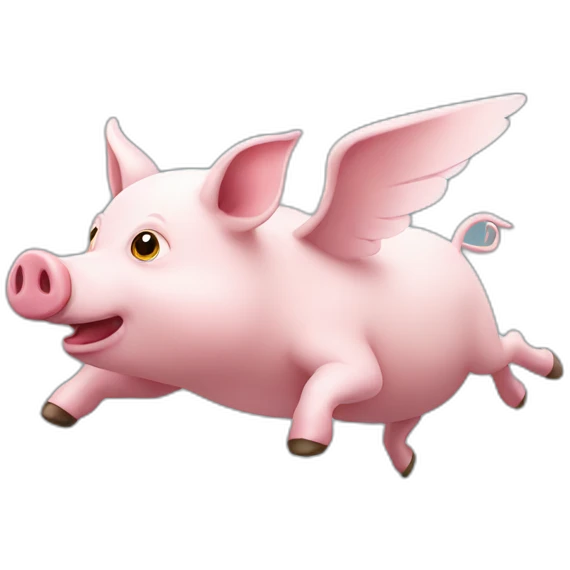 Flying pig emoji