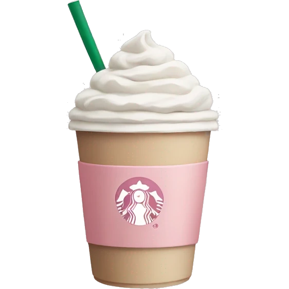Soft pink Starbucks  emoji