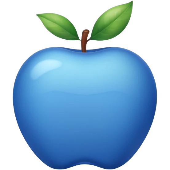 blue apple emoji