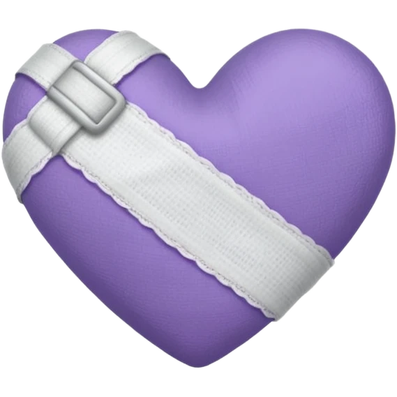 Heart Heart bandaged with subtle purple colour emoji