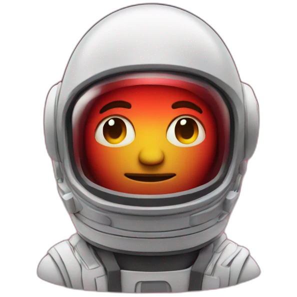 MAN IN A SPACE HELMET RED LIGHT emoji