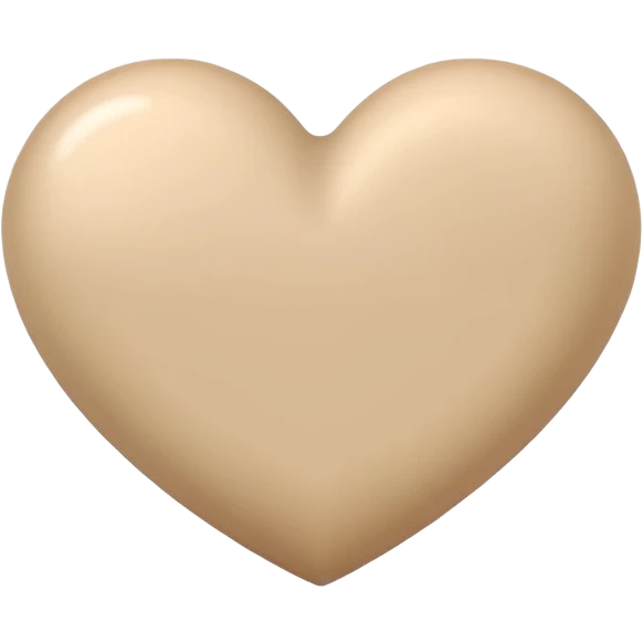 Beige heart emoji
