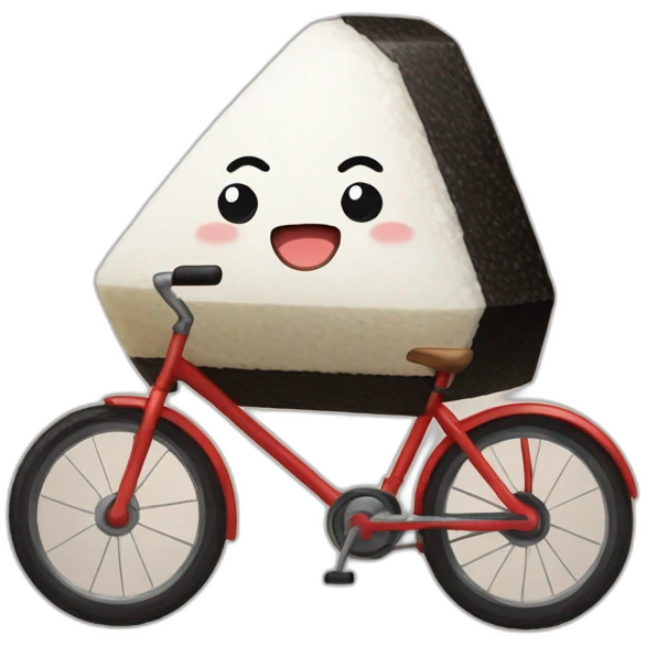 onigiri_on_bicycle emoji
