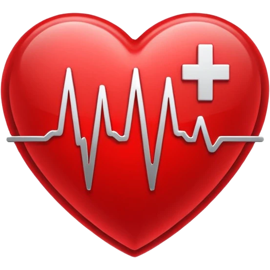 Precise and minimalist logo for MedSignal, red heartbeat pulse transforming into the letters ‘AI’, glowing edges with a metallic sheen, sleek design with clean white space, focusing on advanced healthcare technology and AI emoji