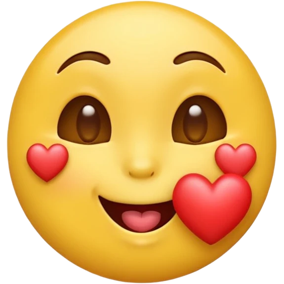 Classic yellow emoji blowing kiss with puckered lips emoji