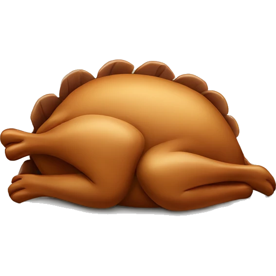 Sleeping cartoon turkey emoji
