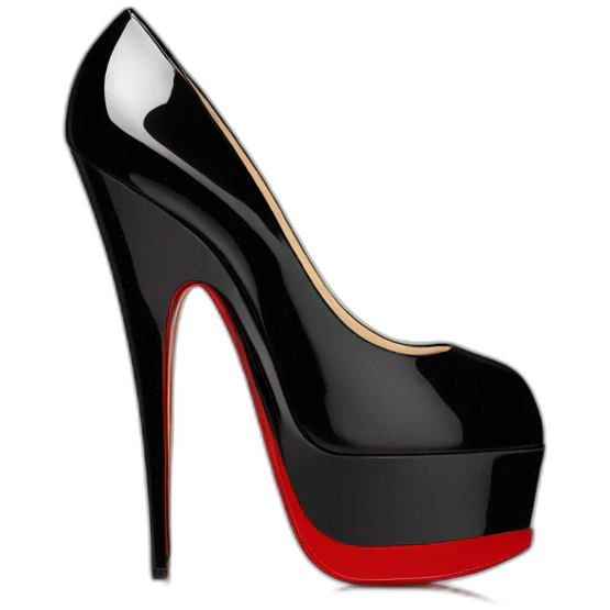 One WEDGE heel LOUBOUTIN black PATENT emoji