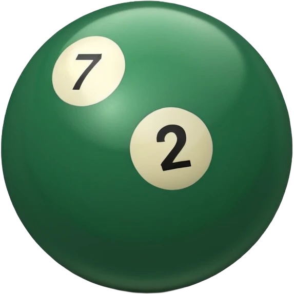 green billiard ball 7 number emoji
