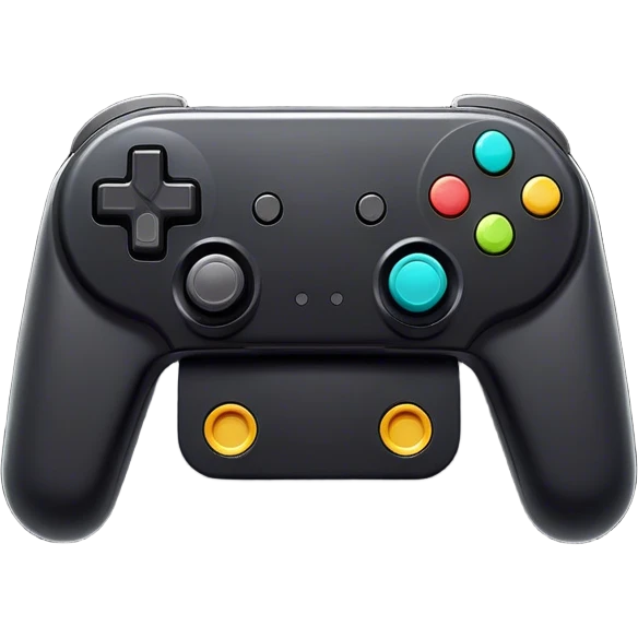 Clash of Clans aesthetic: Cinematic Playful Joy-Con Controllers Portrait Emoji, rendered in a 3D vector-style similar to standard emojis with minimal shading and bold, simplified shapes. A compact, distinct form with signature details, softly glowing with a nostalgic gaming charm. Simplified yet unmistakably iconic, highly detailed and consistent, glowing with a soft radiance and high shine. Stylized with a touch of retro gaming magic and a soft glowing outline, capturing the essence of a beloved gaming relic with a friendly, playful manner! emoji